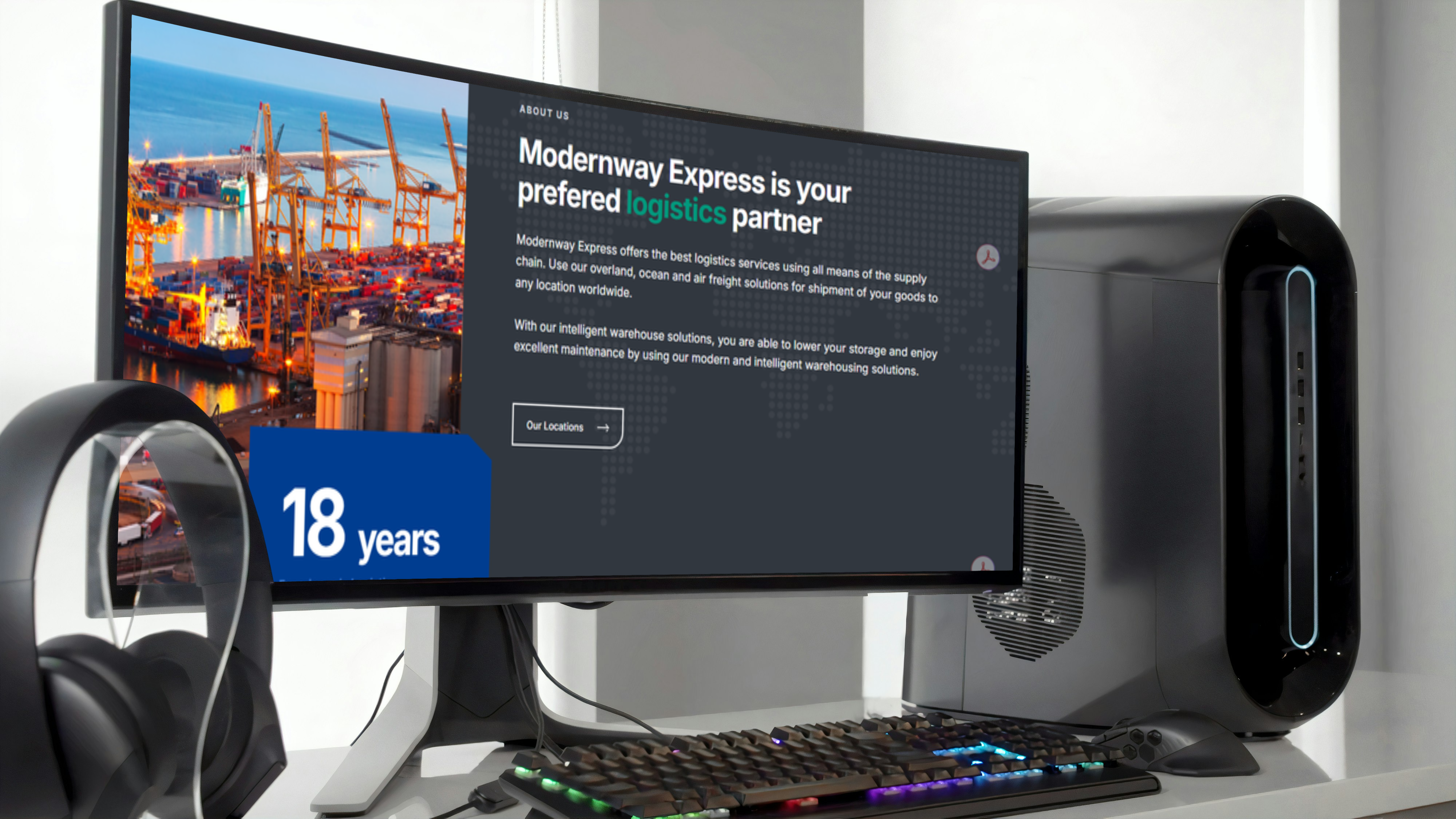 Modern Way Express website mockup